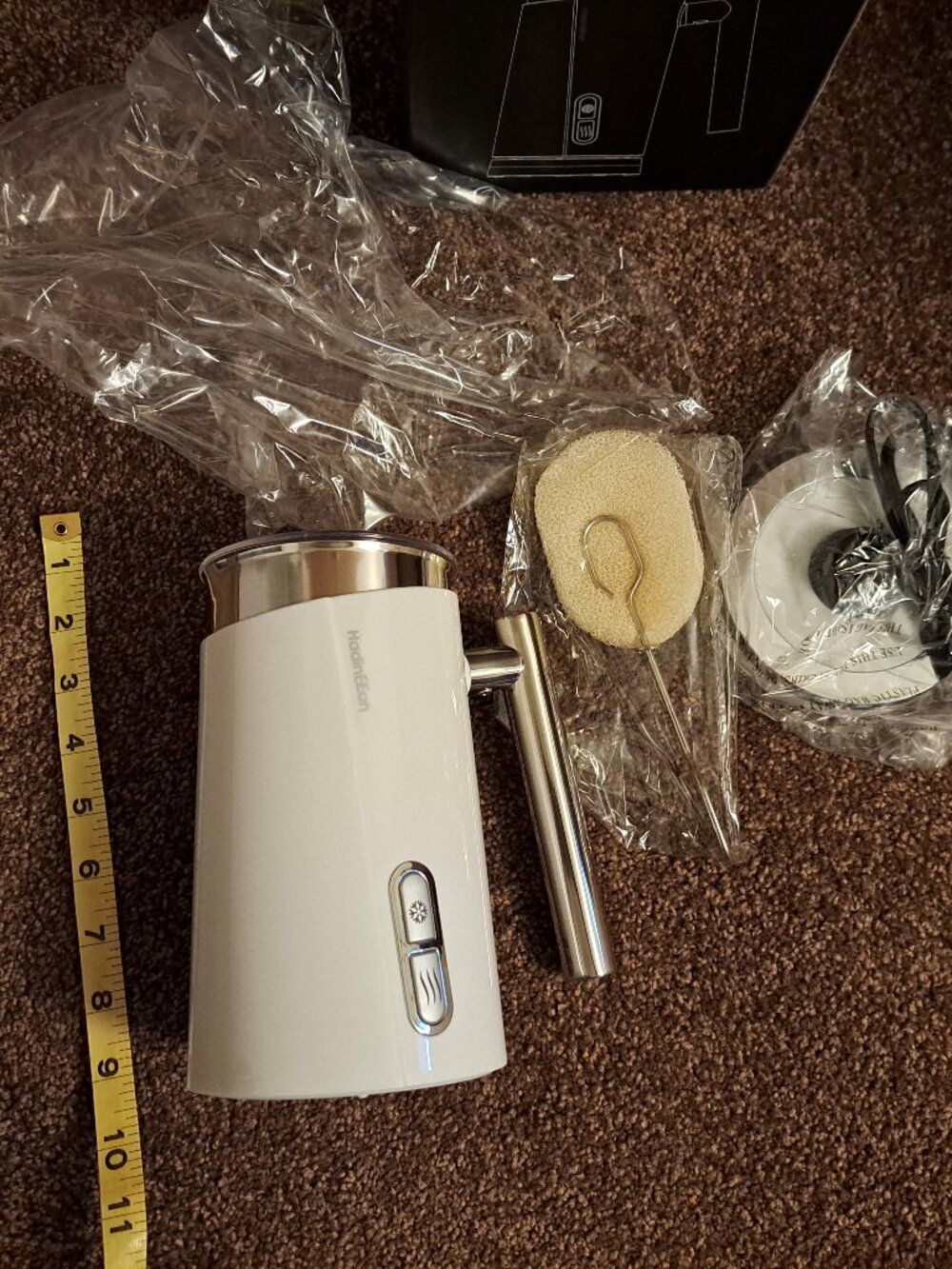 New in Box HadinEEon Automatic Electric Milk Frother, specifically model N11. - Picture 7 of 7